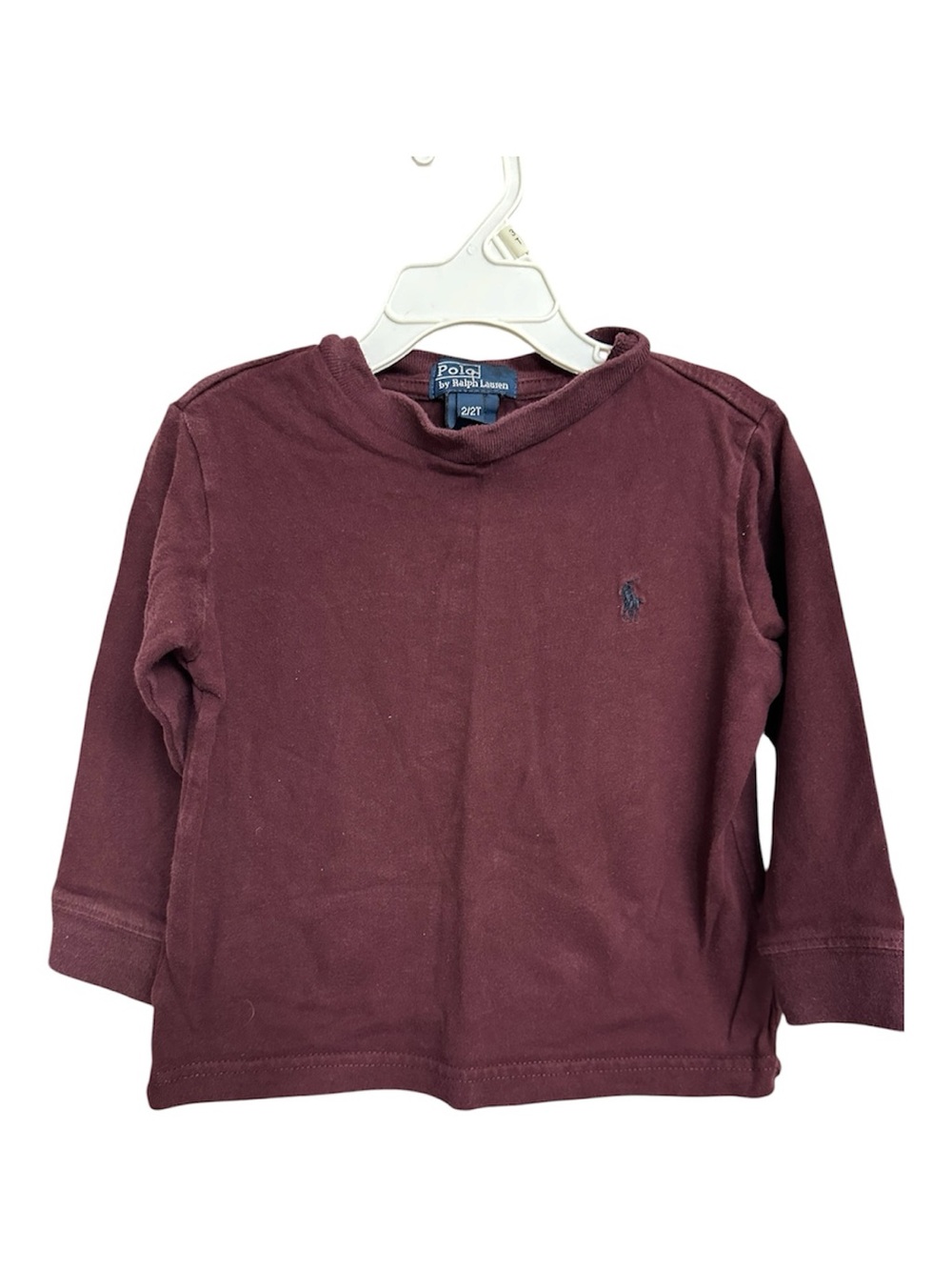 Polo Ralph Lauren Kids Long-Sleeve Tee in Burgundy-Size 2T